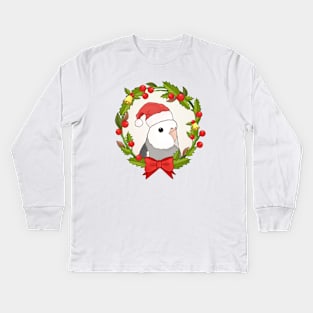 Christmas Cockatiel Kids Long Sleeve T-Shirt